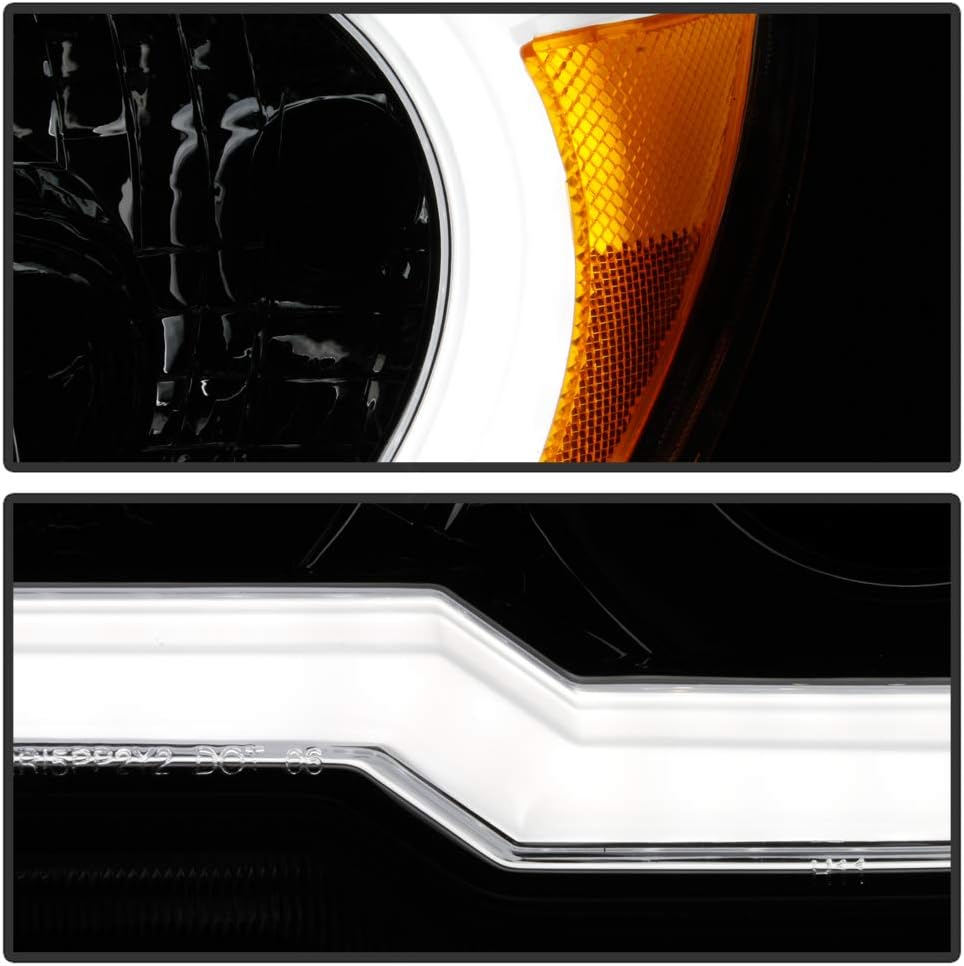 ACANII - For 2006-2009 Toyota 4Runner Chrome Housing LED Tube Upgrade Projector Headlights Headlamps Driver & Passenger