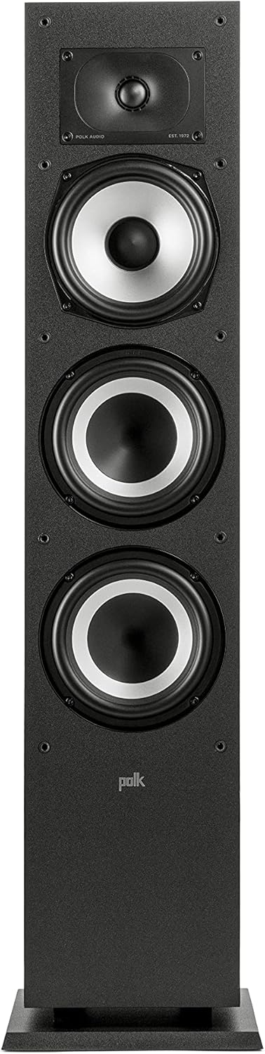 Polk Monitor XT60 Tower Speaker - Hi-Res Audio Certified, Dolby Atmos, DTS:X & Auro 3D Compatible, 1 Tweeter, 6.5 Dynamically Balanced Woofer