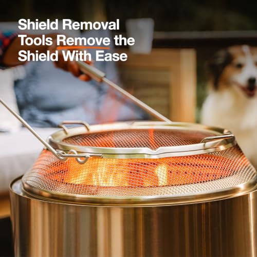 Solo Stove Bonfire Shield - Durable Stainless Steel Spark Protector Mesh Screen for Fire Pits