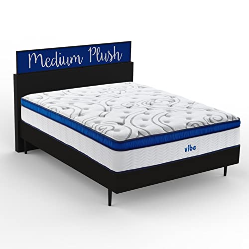 Vibe Gel Memory Foam Mattress, 12-Inch CertiPUR-US Certified Bed-in-a-Box, Queen, White