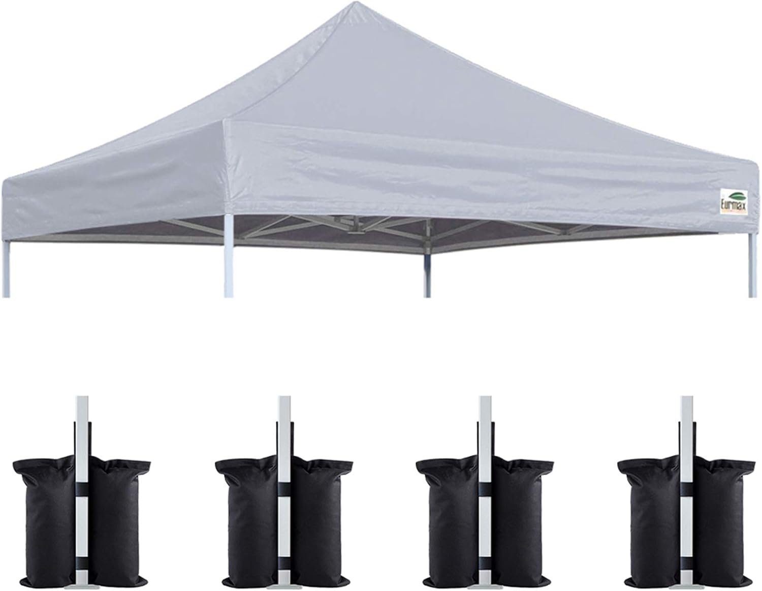 Eurmax 10x20 Pop Up Canopy Replacement Canopy Tent Top Cover, Instant Ez Canopy Top Cover ONLY, Choose 30 Colors