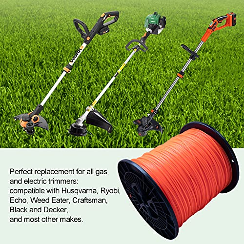 KAKO 065 Trimmer Line Round Weed Eater Line .065 Weed Wacker String .065-Inch-by-3000-ft-5lb Commercial Grade Round String Trimmer Line