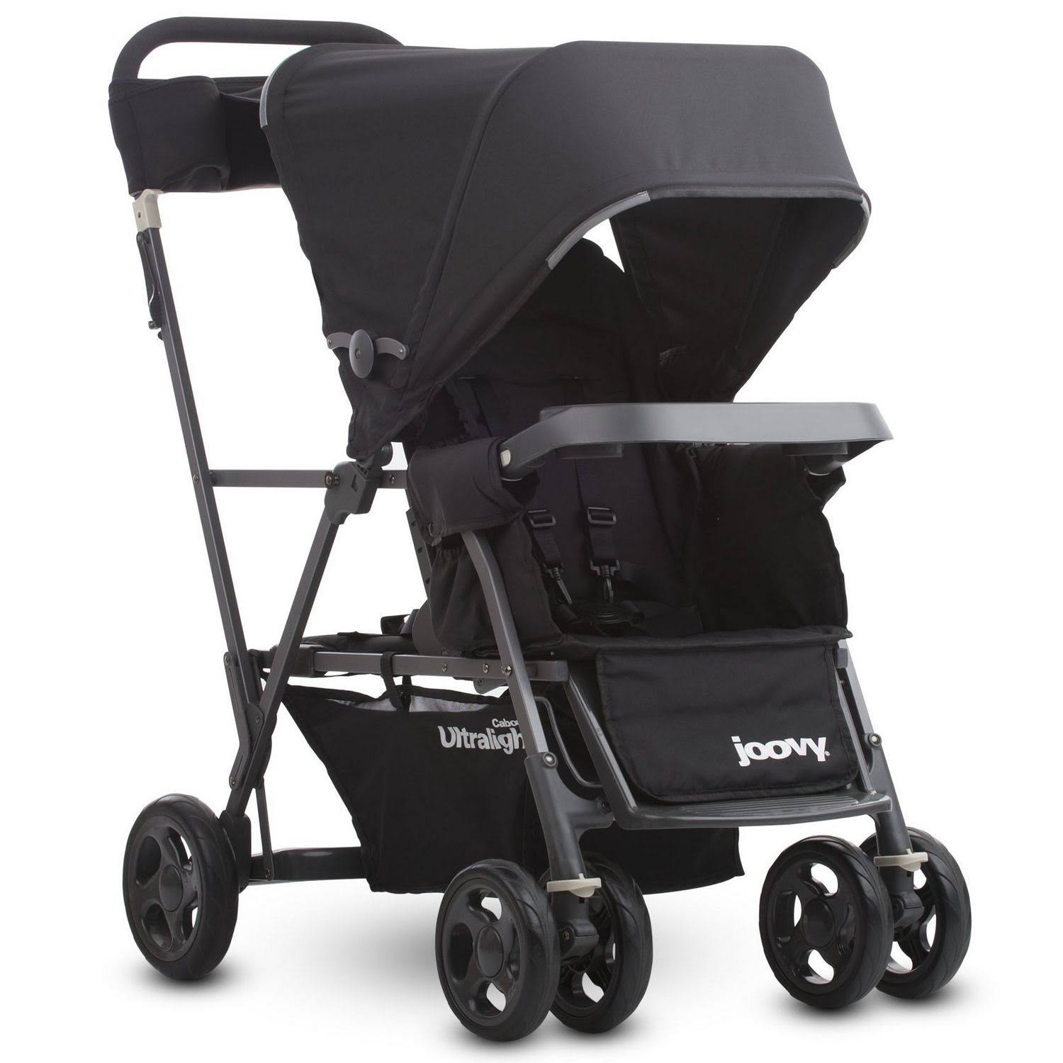 Joovy Caboose Ultralight Graphite Stand-On Tandem Stroller, Black