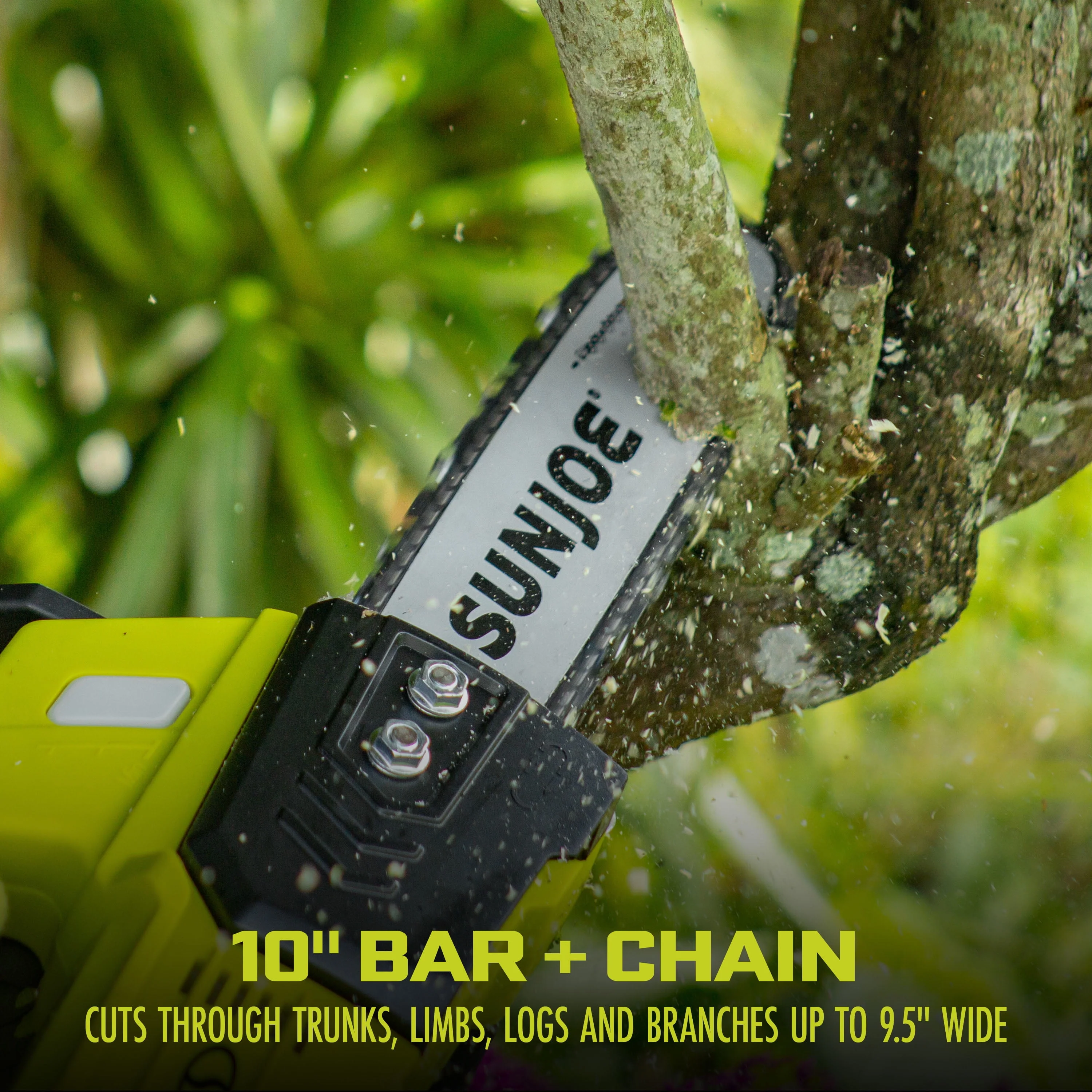 Sun Joe 24V Cordless 10-inch Chainsaw, 4.0-Ah Battery & Charger