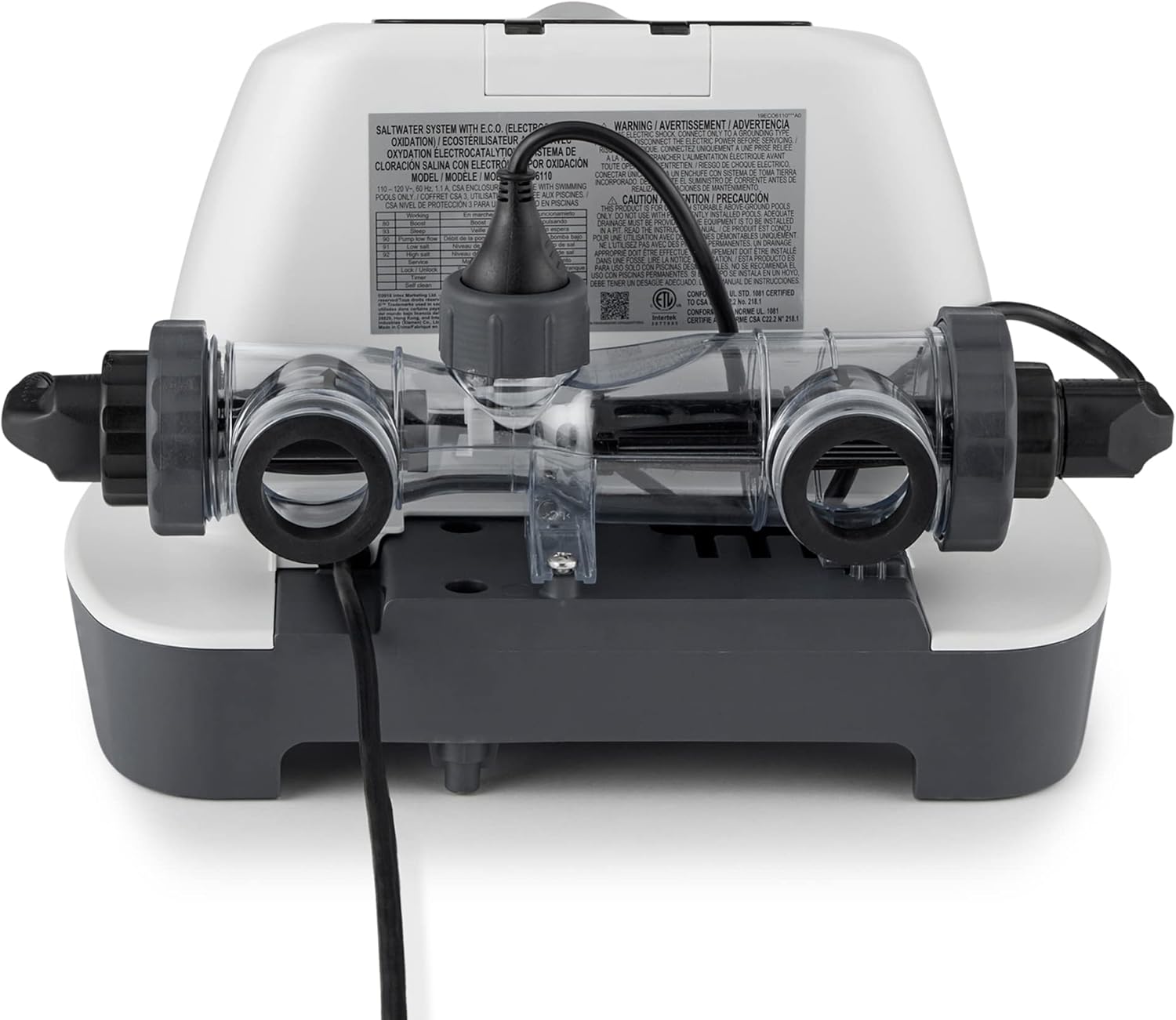 Intex 3000 GPH Sand Filter Pump with Built-In Timer and Krystal Clear Saltwater System Maintenance Set for Above Ground Outdoor Swimming Pools
