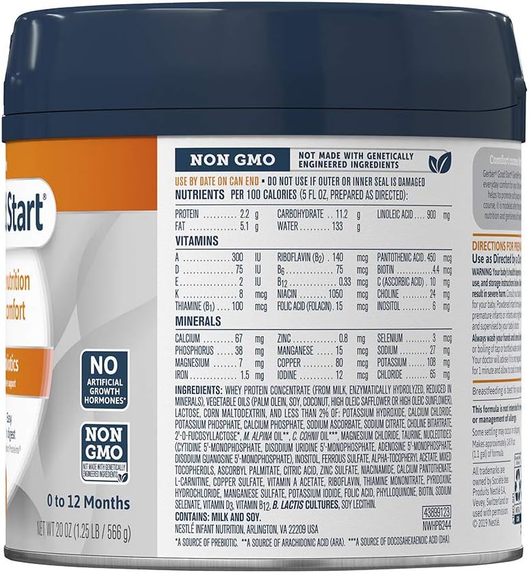 Gerber Good Start GentlePro (HMO) Non-GMO Powder Infant Formula, Stage 1, Gentle Baby Formula with Iron