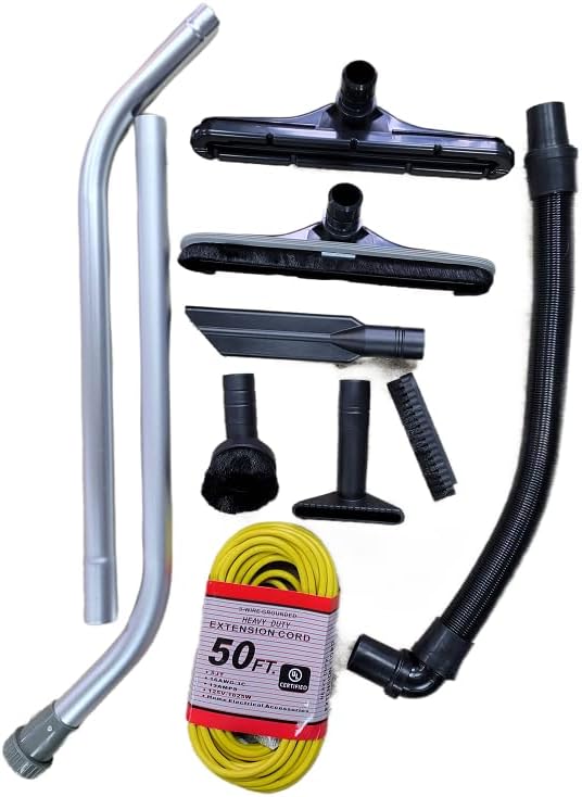 Commercial Backpack Vacuum with Electric Powerhead, Lightweight, 7 Piece Tool Set, Bagged, for Carpet and Bare Floors