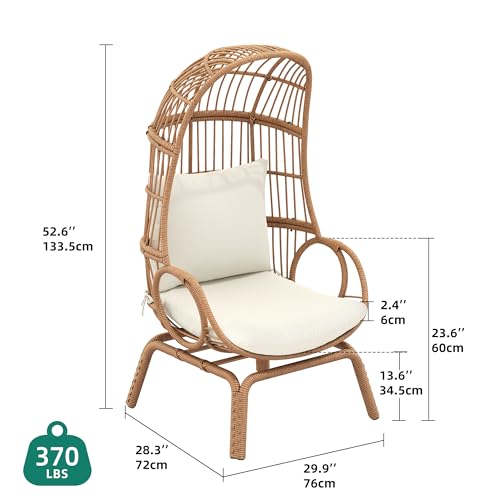 YITAHOME Outdoor Narrow Egg Chair Wicker