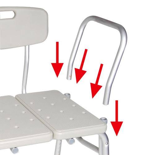 Drive Medical Padded Seat TRANSFER Bench with Commode