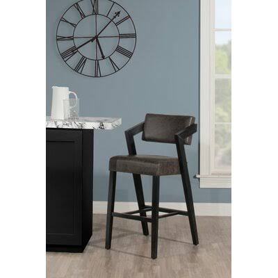 Kynlee Bar u0026 Counter Stool Sand u0026 Stable Color: Blackwash, Seat Height: Bar Stool (30x22 Seat Height)