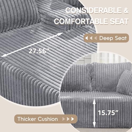 Modular Sectional Sofa Couches L-Shape Couch 3 Seat Modular Sofa Memory Foam Sectional Couches for Living Room