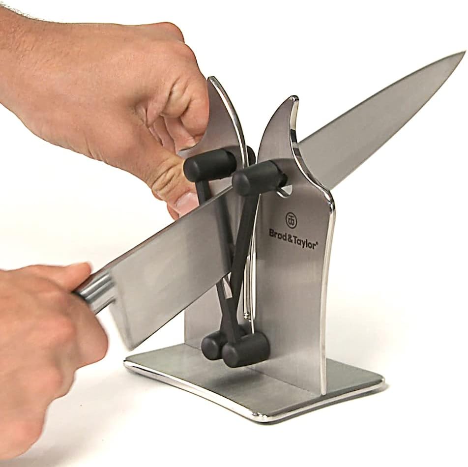 Brod & Taylor Professional Knife Sharpener Solid Stainless Steel and Austrian Tungsten Carbide