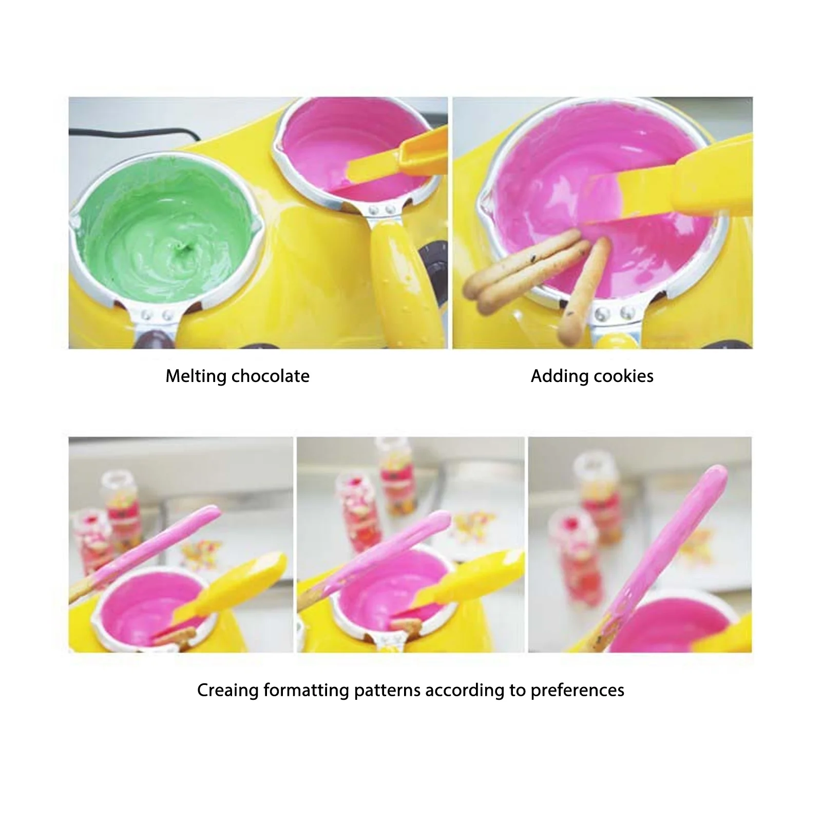 Electric Chocolate Melting Pot, Melting Pot Chocolate Fondue Melting Machine With Double Pot Kitchen，Candy Melts Candy And Chocolate Melting Pot