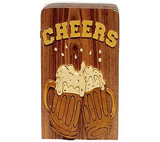 Carver Dan&s Cheers Puzzle Box with Magnet Closures