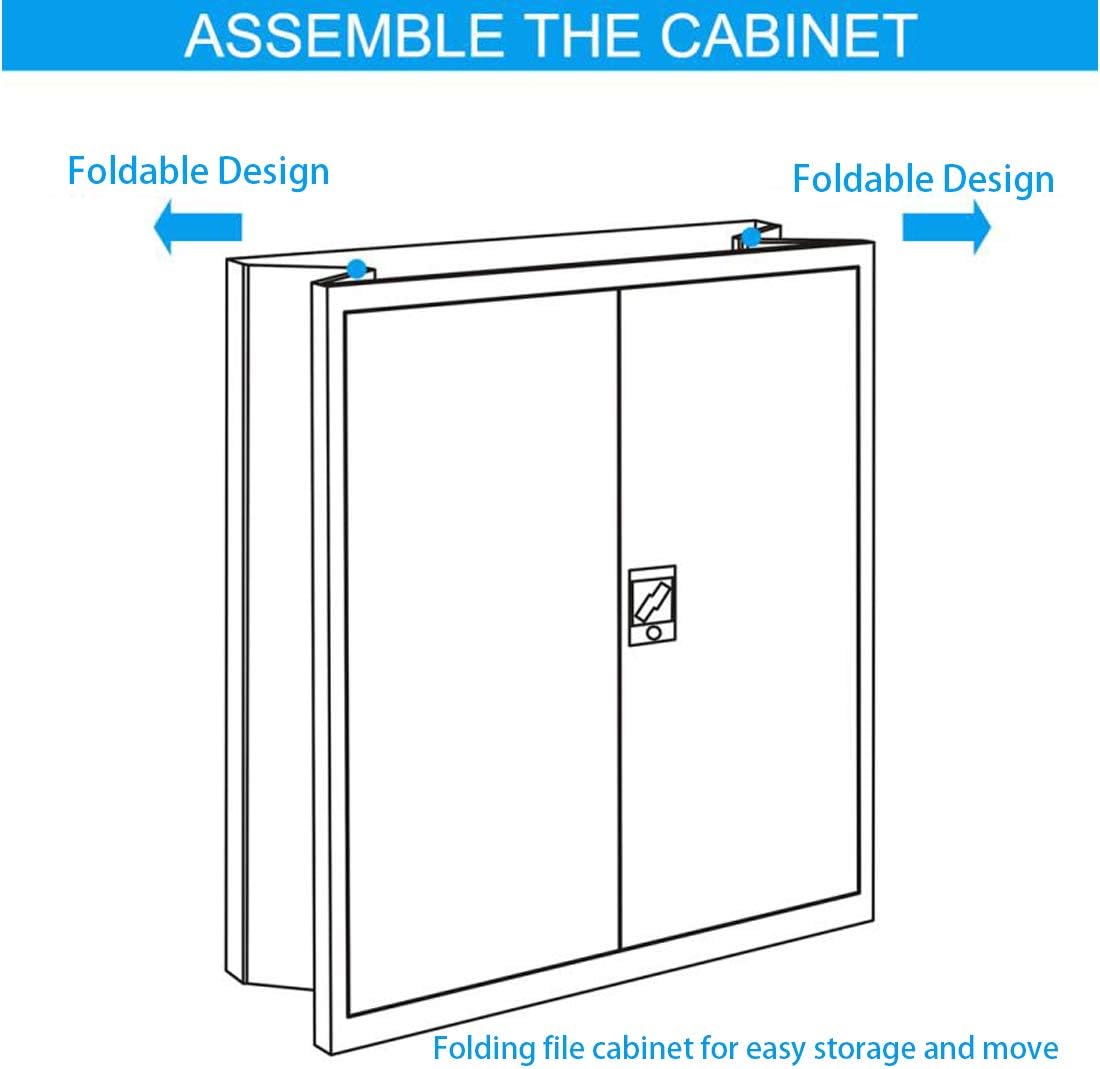 GREATMEET Metal Storage Cabinets with 1 Adjustable Shelve and Locking Doors