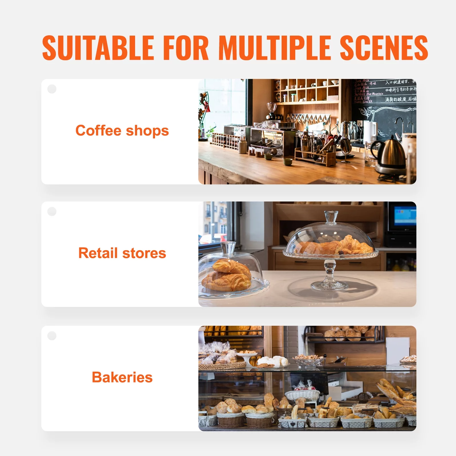 BENTISM 3-Tier Acrylic Bakery Display Case Countertop Donut Pastry Case Rear Door - Radiant Selections