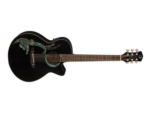 Luna Fauna Phoenix Acoustic Electric Guitar Black