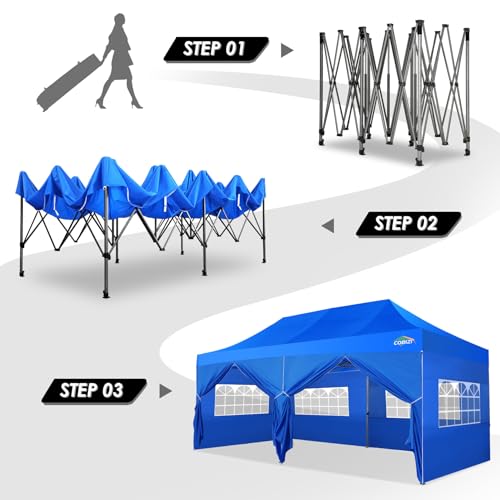 COBIZI 13x26 Pop Up Tent 13x26 Canopy with Sidewalls Heavy Duty Canopy Party Tent for Parties