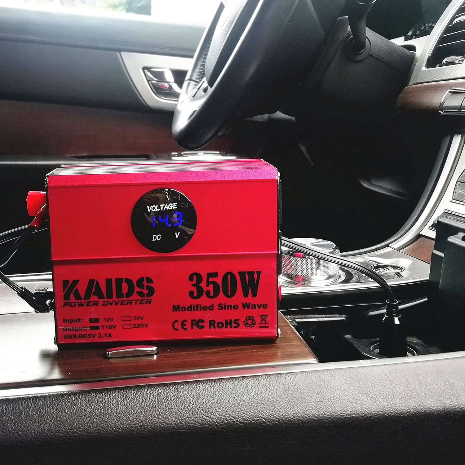 KAIDS Clearance Items Power Inverter Full Power 350W Car Inverter Peak 700W DC 12V to 110V AC Car Inverter USB Ports Charger Adapter Car Plug