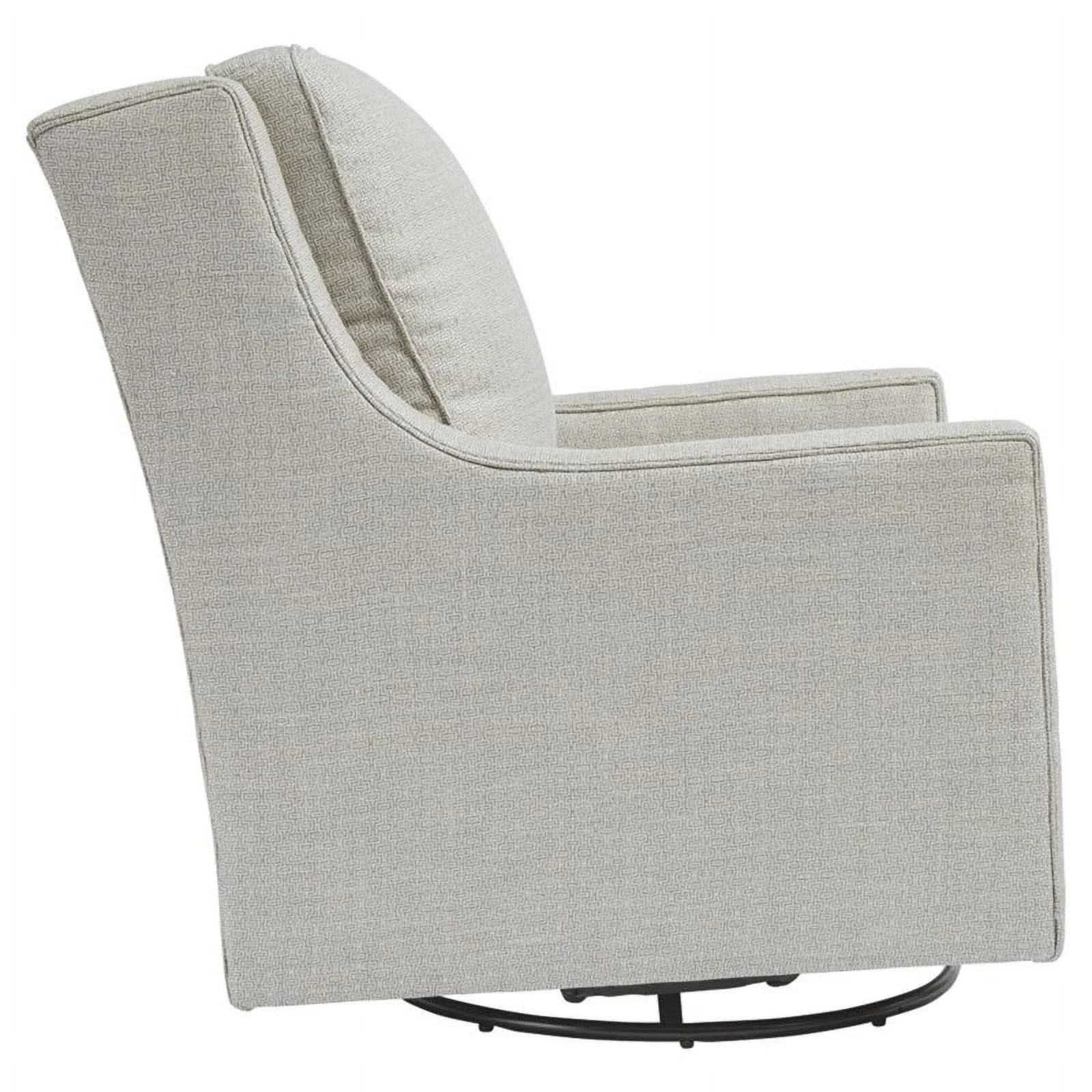 Bowery Hill Contemporary Swivel Glider Accent Chair in Frost