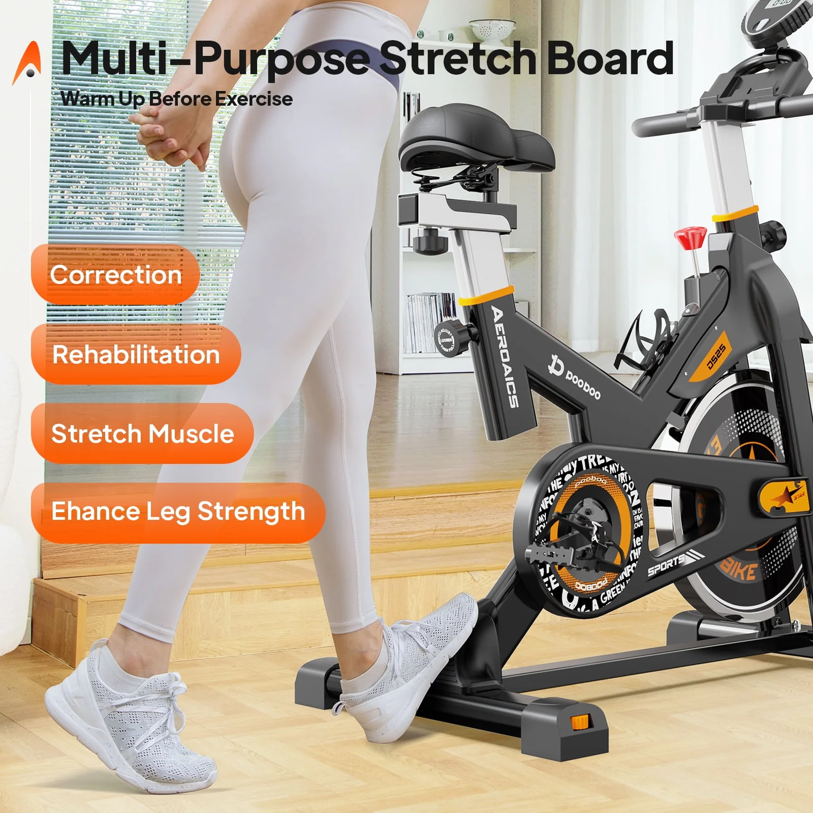 pooboo Exercise Bike Magnetic Resistance Indoor Cycling Bike for Home Cardio Workout Cycle Bike Training 360lbs