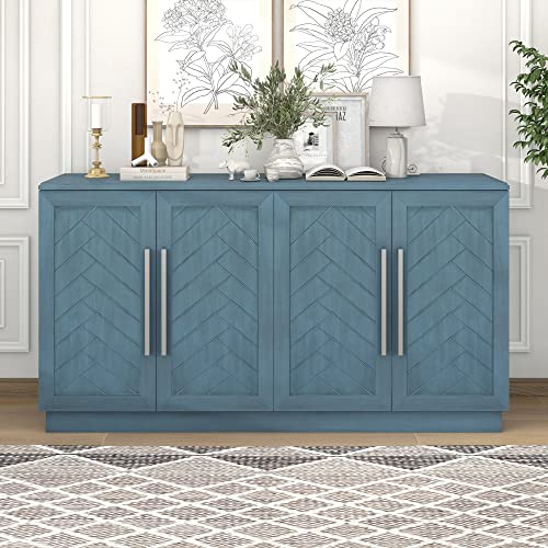 60" Sideboard Buffet Cabinet with Adjustable Shelves