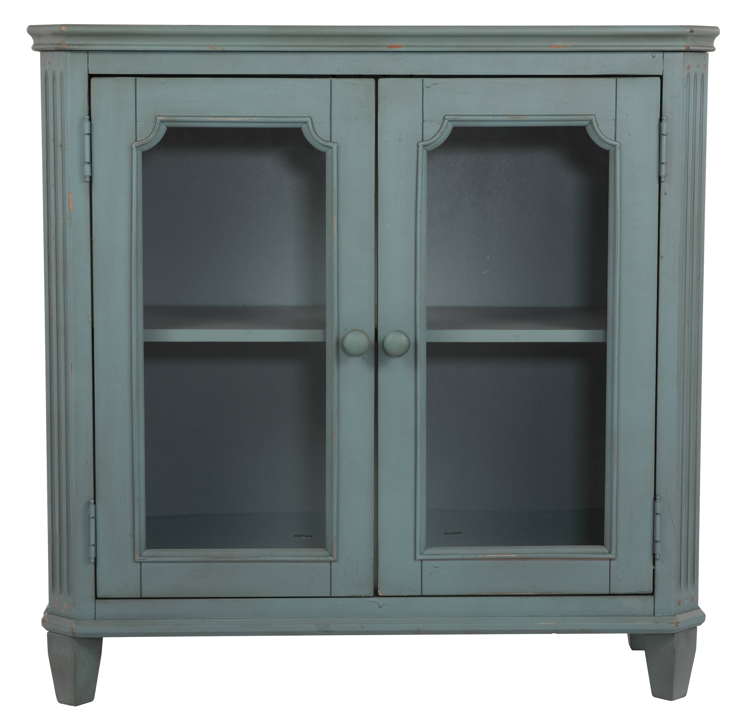 Ashley Mirimyn Antique Teal Door Accent Cabinet