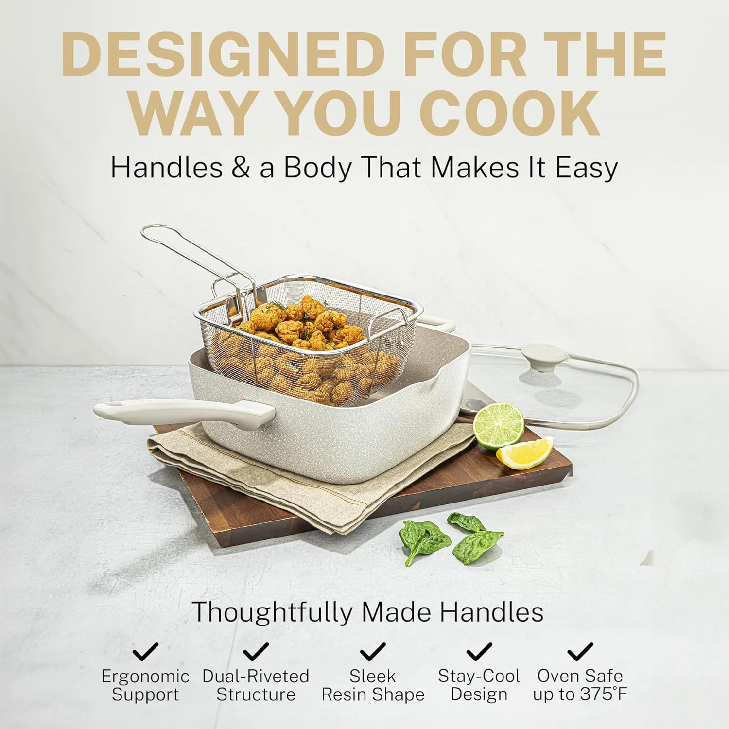 Granitestone Pots and Pans Set Desert 20 Pc Cookware Set Pots and Pans Set - Radiant Selections