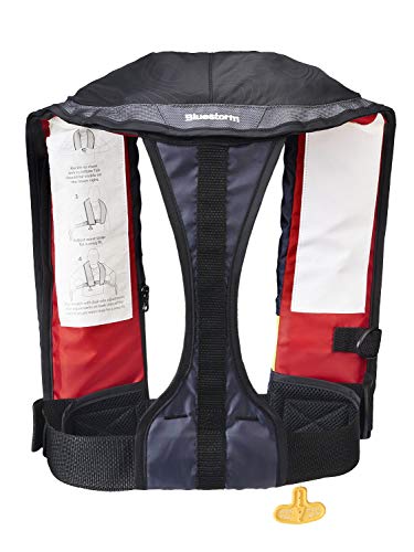 BLUESTORM Stratus 35 Inflatable Life Jacket PFD for Adults | US Coast Guard (USCG) Approved Automatic Self Inflating Life Vest Preserver with Manual