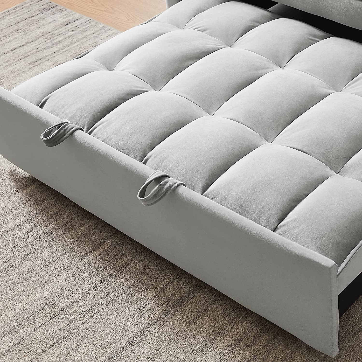 Pull Out Bed Sleeper Sofa Bed With Toss Pillows,Velvet Loveseat Futo Sofa Couch With Pockets