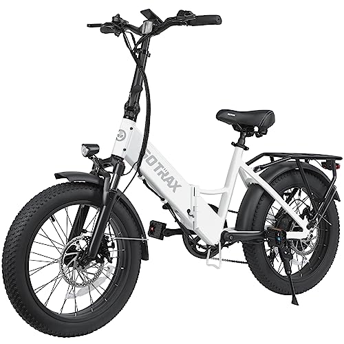 Gotrax 20" Folding Electric Bike with 55 Miles (Pedal-assist1) by 48V Battery, 20Mph Power by 500W, Smart LCD Display and 5 Pedal-Assist Levels