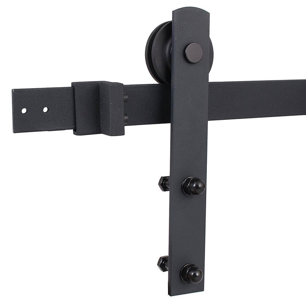 CALHOME Paneled Wood Z Bar Barn Door with Installation Hardware Kit Finish: Unfinished