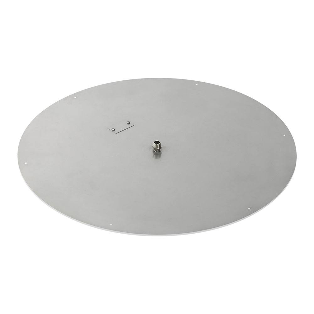 American Fireglass Stainless Steel Round Flat Fire Pit Pan