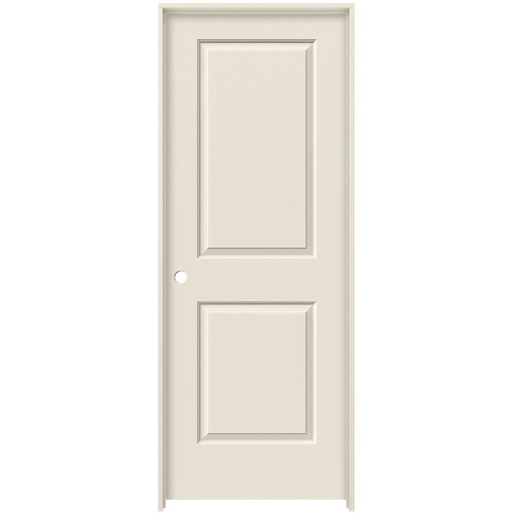 JELD-WEN 30 in. x 80 in. Cambridge Primed Right-Hand Smooth Solid Core Molded Composite MDF Single Prehung Interior Door