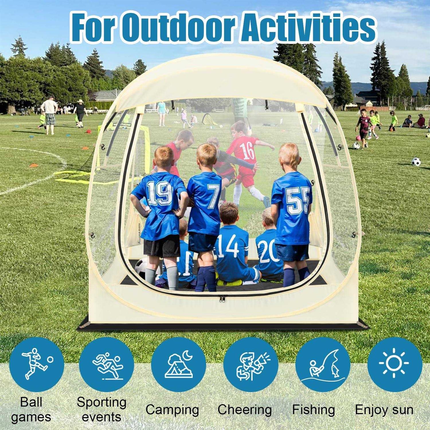 Eapele Sports Tent Instant Pop-Up Tent Shelter Outdoor Clean Bubble Tent 1-6 Person - Sports Supplies Online Store