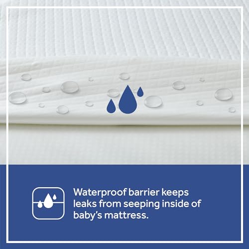 SEALY BABY OmniPedic Refresh Breathable Crib Mattress, GREENGUARD Gold Certified, Made in USA, Removable Knit Cover, 2 Stage, Toddler Bed Fit