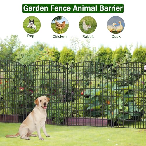 10 Panels No Dig Decorative Garden Fence - 40 in (H) x 23.6 ft (L)