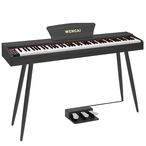 88 Key Fully Weighted Electric Piano Keyboard Hammer Action Full-size Digital Pianos for Beginners Adults Wooden Upright Piano with Sheet Music Stand