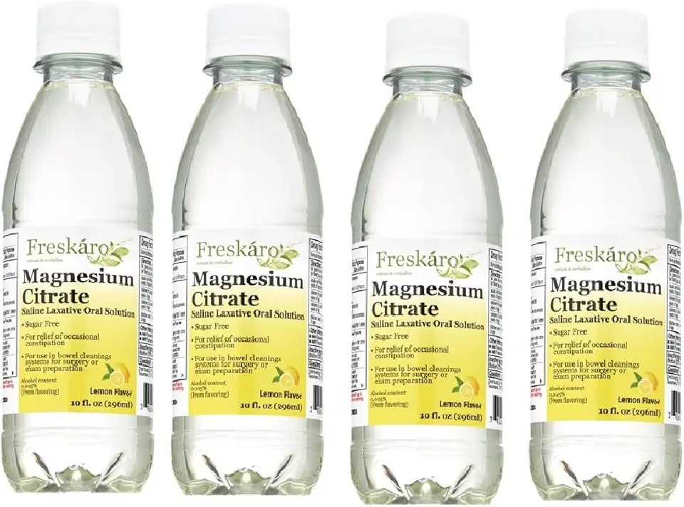 Magnesium Citrate Solution Lemon 10 fl oz (4 Pack) - Kansas Nuitrition - HNZSDS