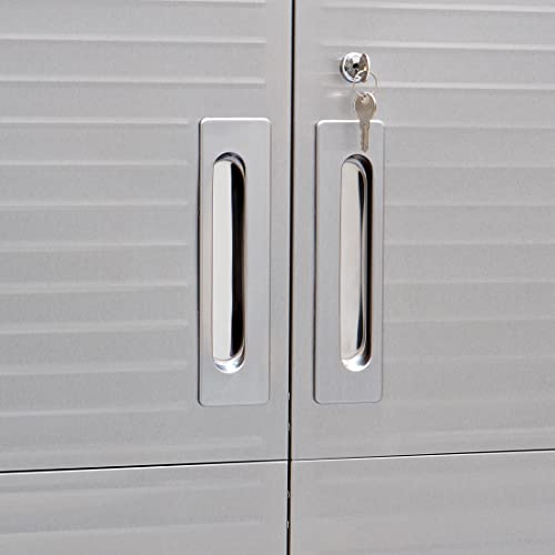 Seville Classics UltraHD Solid Steel Lockable Metal Storage Cabinet Locker Organizer, w/Adjustable Shelves for Garage, Warehouse, Office, Classroom