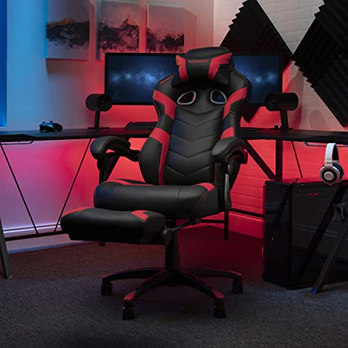 RESPAWN 110 Pro Gaming Chair - Gaming Chair with Footrest, Reclining Gaming Chair, Video Gaming Computer Desk Chair, Adjustable Desk Chair