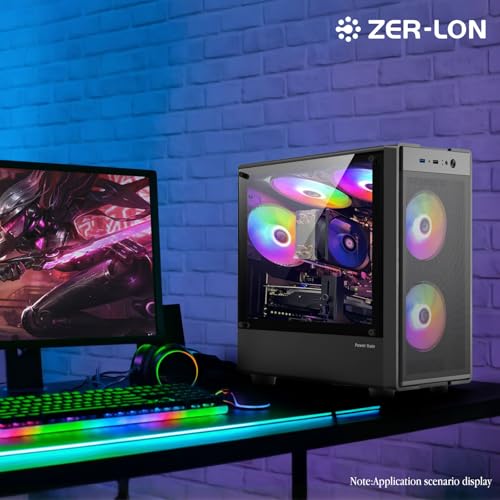 Gaming PC Desktop Computer, AMD Ryzen 5 5500 up to 4.2GHz, Radeon RX 550 4GB, 16G DDR4 RAM, 1TB NVME SSD, WiFi 5.0