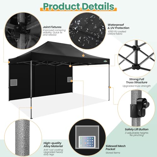 COBIZI 13x26 Pop Up Tent 13x26 Canopy with Sidewalls Heavy Duty Canopy Party Tent for Parties