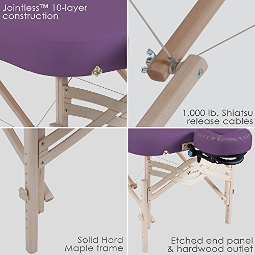 EARTHLITE Premium Portable Massage Table Package SPIRIT - Spa-Level Comfort, Deluxe Cushioning incl. Flex-Rest Face Cradle & Strata Face Pillow