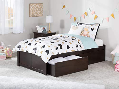 AFI Concord Platform Bed with Footboard & Storage Drawers
