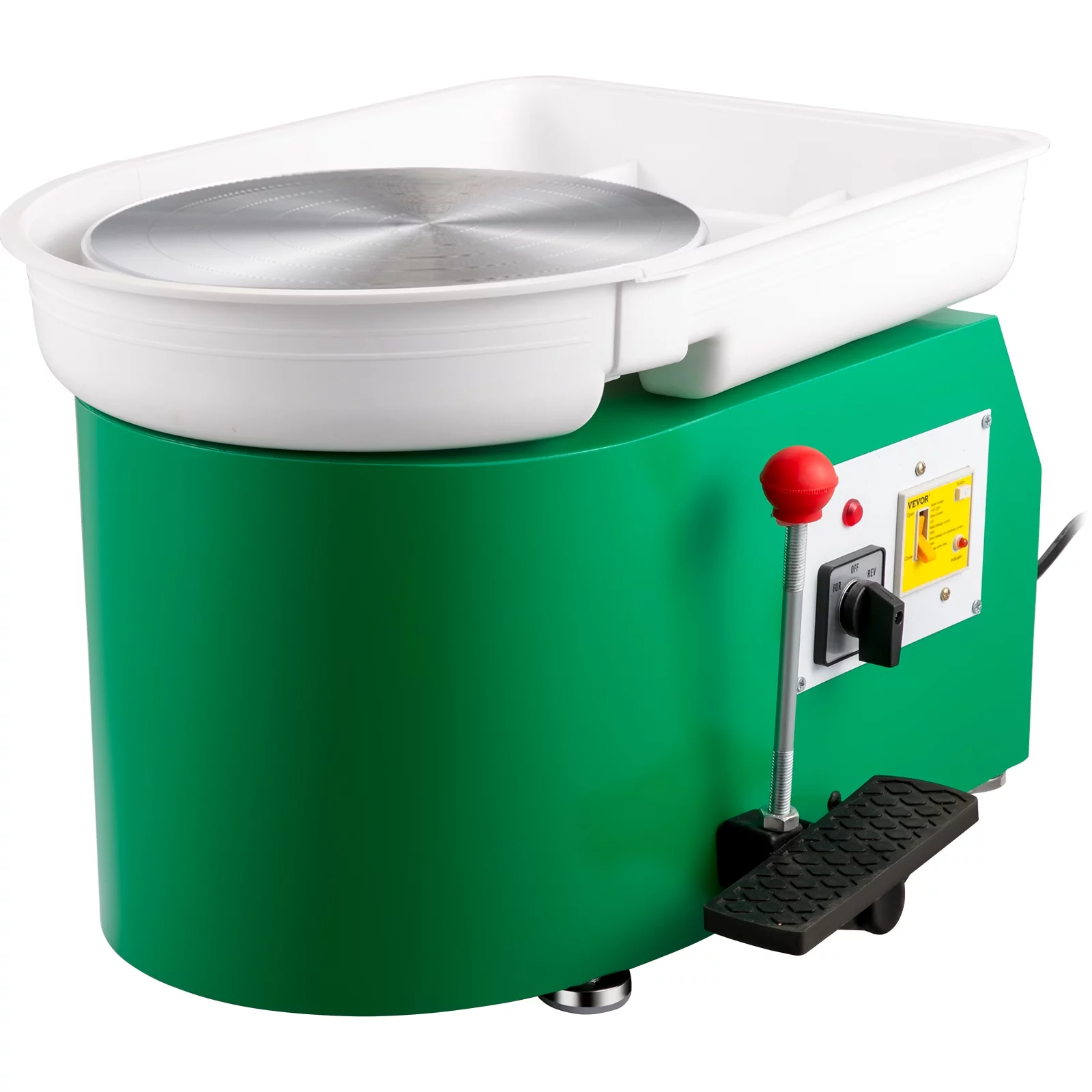 VEVORbrand Pottery Wheel Machine 11", 0-300rpm Ceramic Wheel, 350w Foot Pedal Shaping Tools 1pc Apron