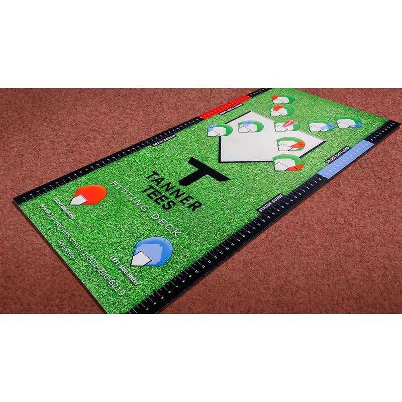 Tanner Hitting Deck Softball Baseball Instructional Mat for Batting Tee Practice, Learn Proper Tee and Foot Placement for all Points of Contact