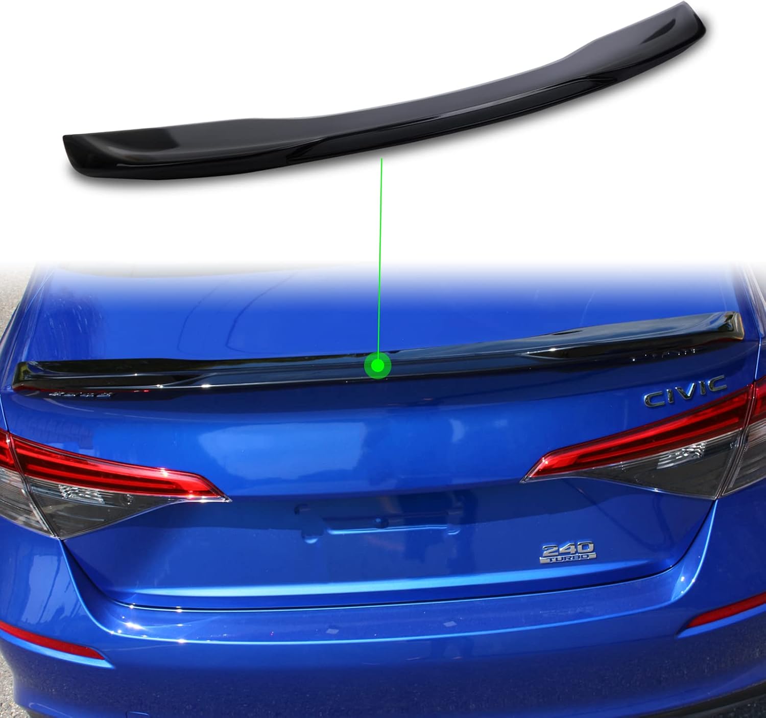 DOLKSN 2022 11th Honda Civic Sedan Rear Spoiler for 11th Honda Civic Sedan Tail Wing Rear Trunk Lid Spoiler Wing Exterior Accessories Factory Outlet