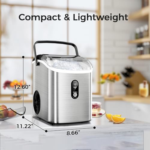 Kismile Nugget Ice Makers Countertop, 35Lbs/24H