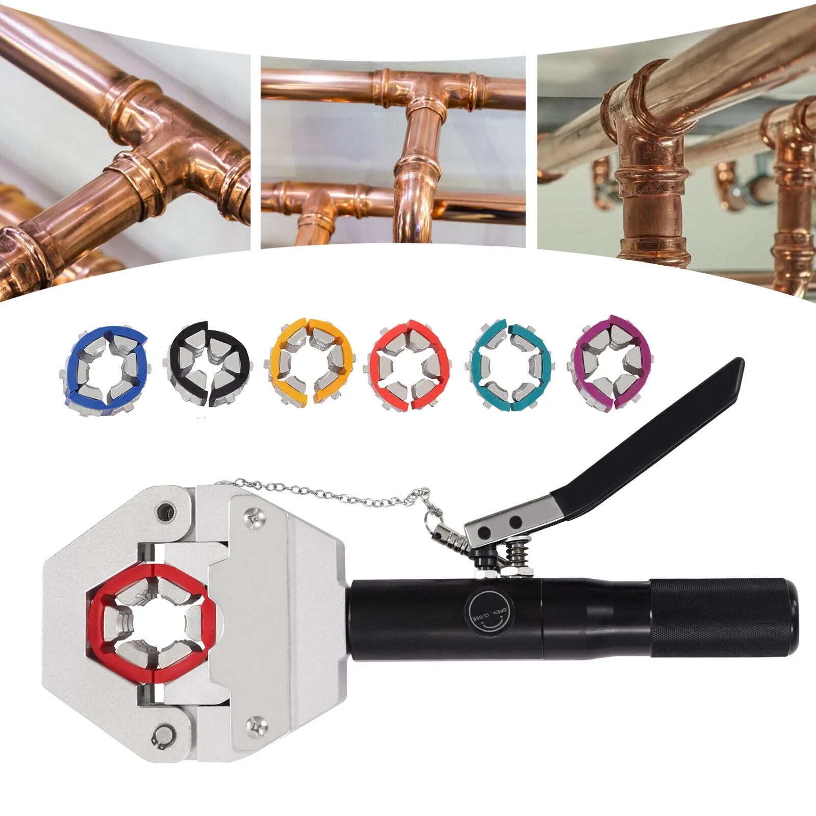 MONIPA Hydraulic A/C Hose Crimper Hydraulic A/C Crimping Tool For Air Conditioning Hose